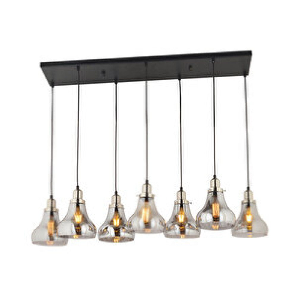 LampaLuce Lampaluce Cono Modern Sarkıt Salon Avizesi 7'li Krom 80x70cm Avize Fiyatı