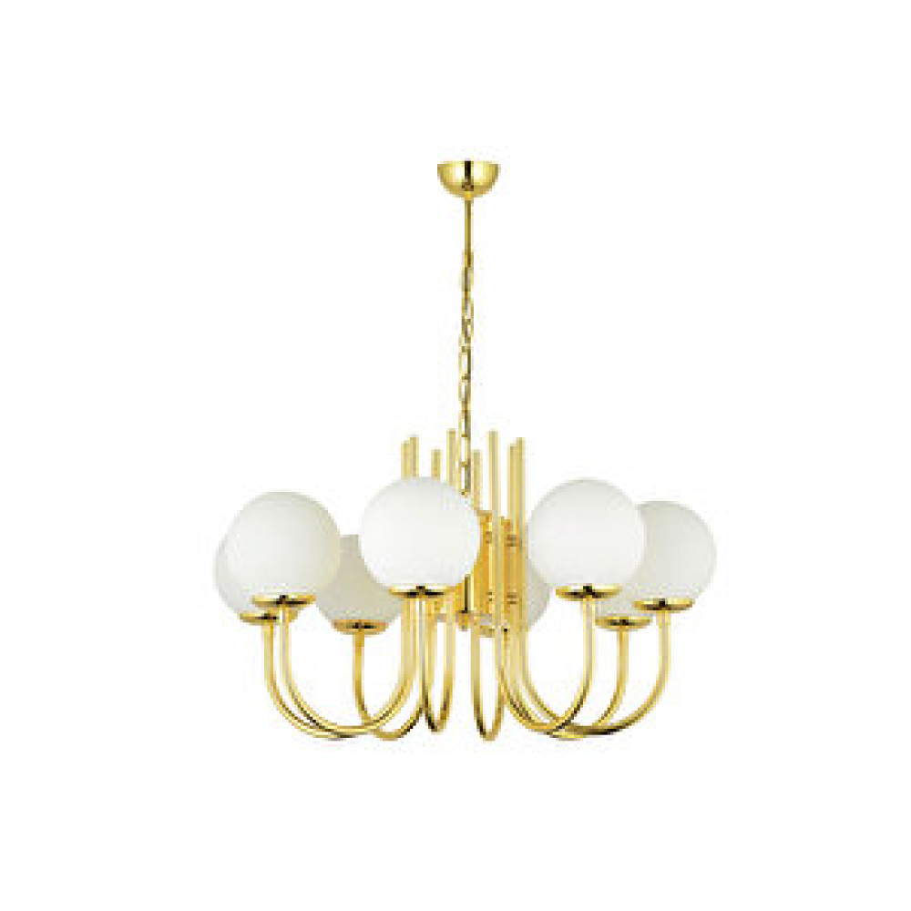 LampaLuce Lampaluce Esta Modern Camlı Avize 8'li Sarı 70x80cm Avize Fiyatı