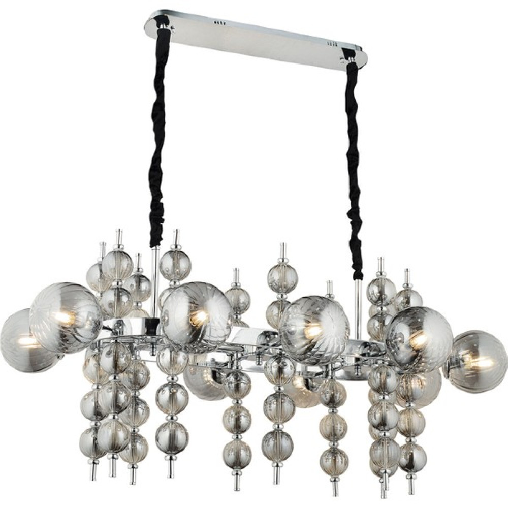 Lampaluce Regina Modern Salon Avizesi Yemek Masası Üzeri 10'lu Krom 70 x 100 cm Avize Fiyatı