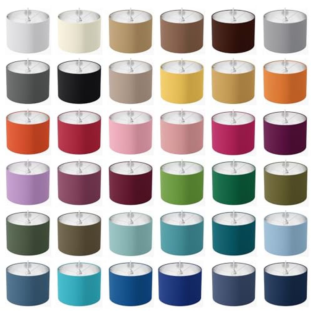 Lampshade for Table Lamp, Ceiling Drum Lampshade, Plain Lamp Shade, Modern Standard Cotton Fabric Floor Pendant 15cm 20cm 25 cm 30cm 35 cm 40cm Cream Brown Yellow Orange Red Pink Green Blue Lampshade