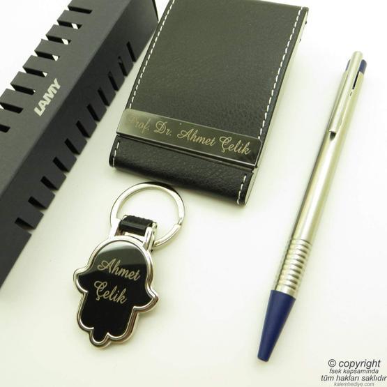 Lamy 205-M Paslanmaz Çelik Mavi Logo Tükenmez Kalem