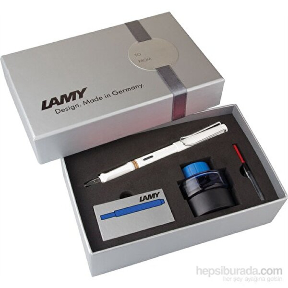 Lamy D.Kalem Safari Mür+Kartuş+Pis.Beyaz 19Bds-M - Beyaz Dolma Kalem Fiyatı