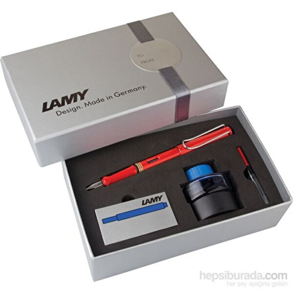 Lamy D.Kalem Safari Mür+Kartuş+Pis.Kırmızı 16Ds-M - Kırmızı Dolma Kalem Fiyatı