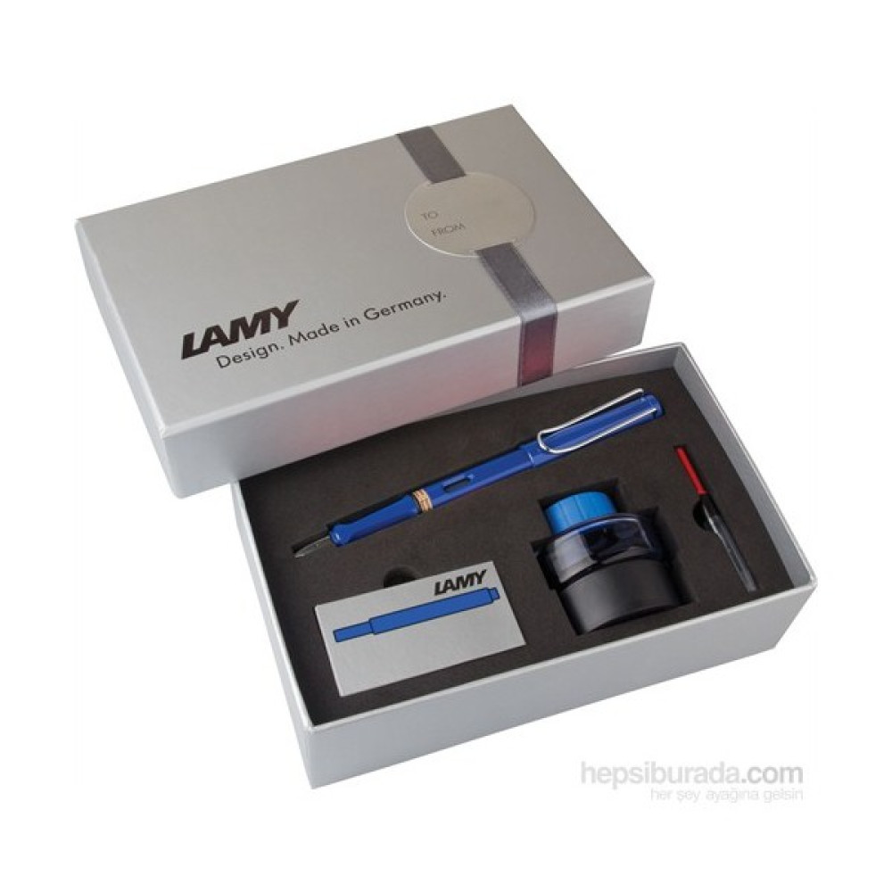 Lamy D.Kalem Safari Mür+Kartuş+Piston Mavi 14Ds-M Dolma Kalem Fiyatı