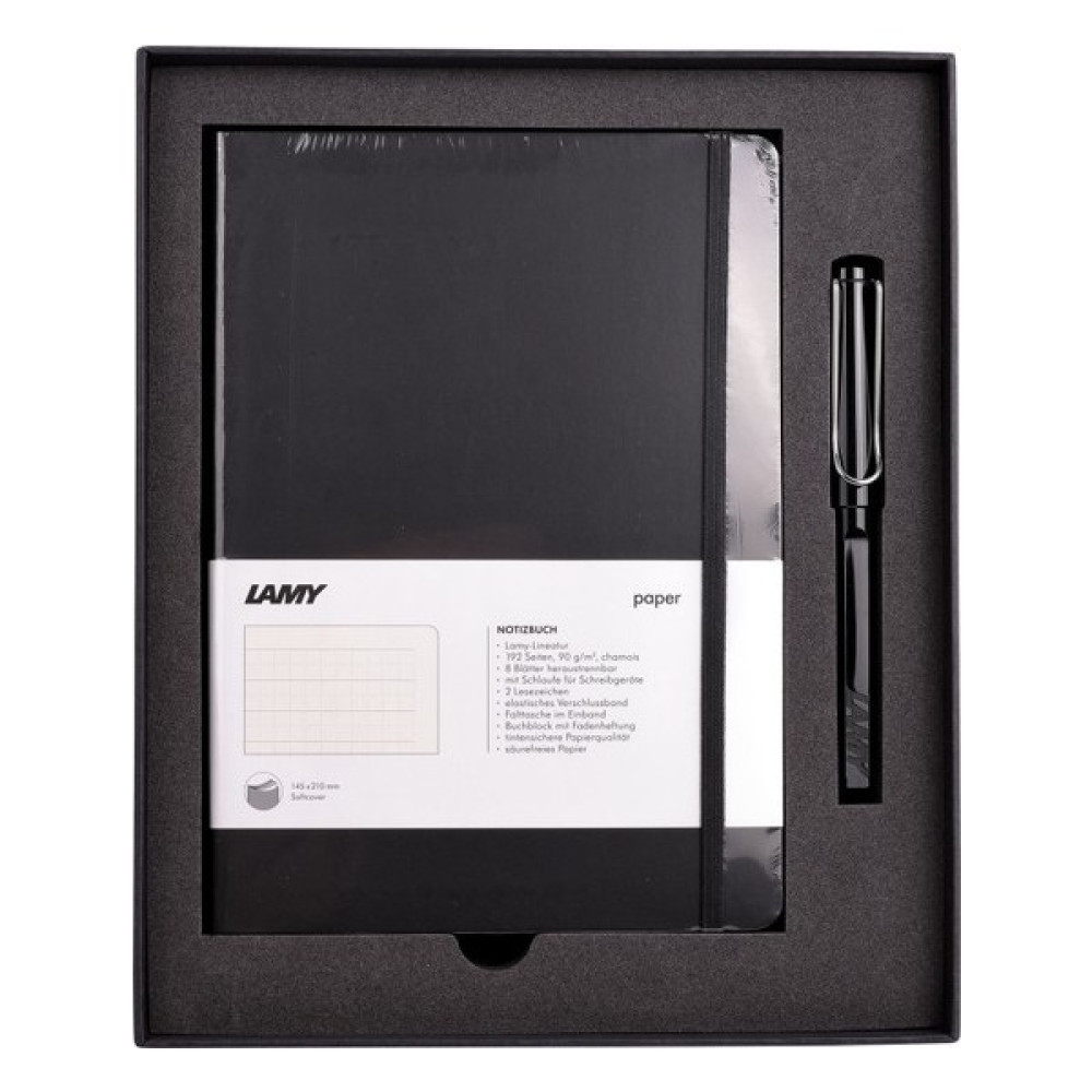 Lamy Yumuşak Kapak A5 Defter ve Roller Kalem Seti - Siyah - Roller Set Dolma Kalem Fiyatı