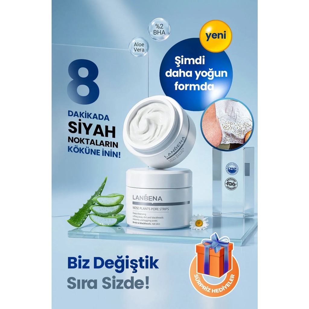 Lanbena Siyah Nokta Bandı & Siyah Nokta Maskesi Nose Plants ( 60 Adet Kağıt ile Birlikte) Diğer Fiyatı
