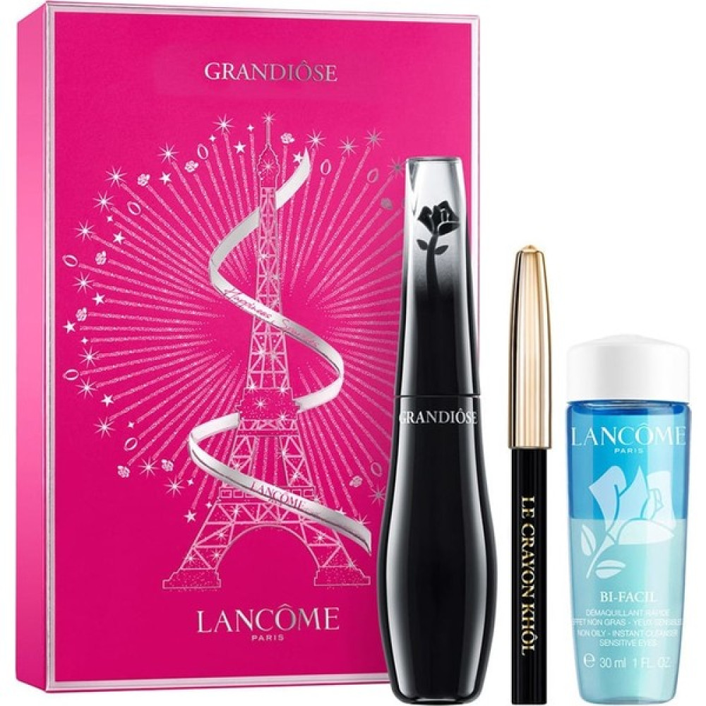 Lancome Grandiose Mascara Black+ Crayon Khol Black Mini Eyeliner+ Bi Facil Eye Makeup Cleanser 30 ml Rimeller / Maskaralar Fiyatı