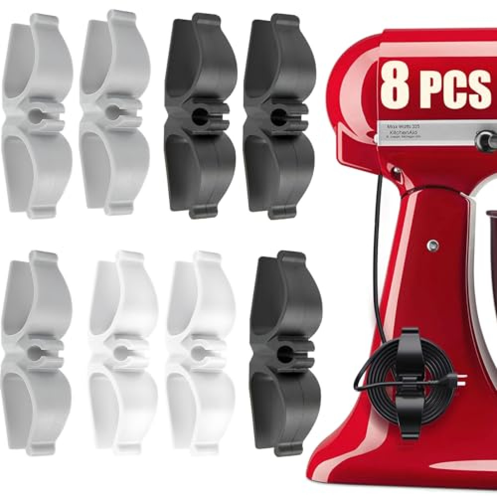 Lancord Cord Organizer for Appliances, 8 Pack Upgraded Kitchen Appliance Cord Organizer Stick On Appliance Wire Organizer Wire Wrapper for Kitchen Appliances Mixers, Coffee Maker, Pressure Cooker Pressure Cookers Fiyatı