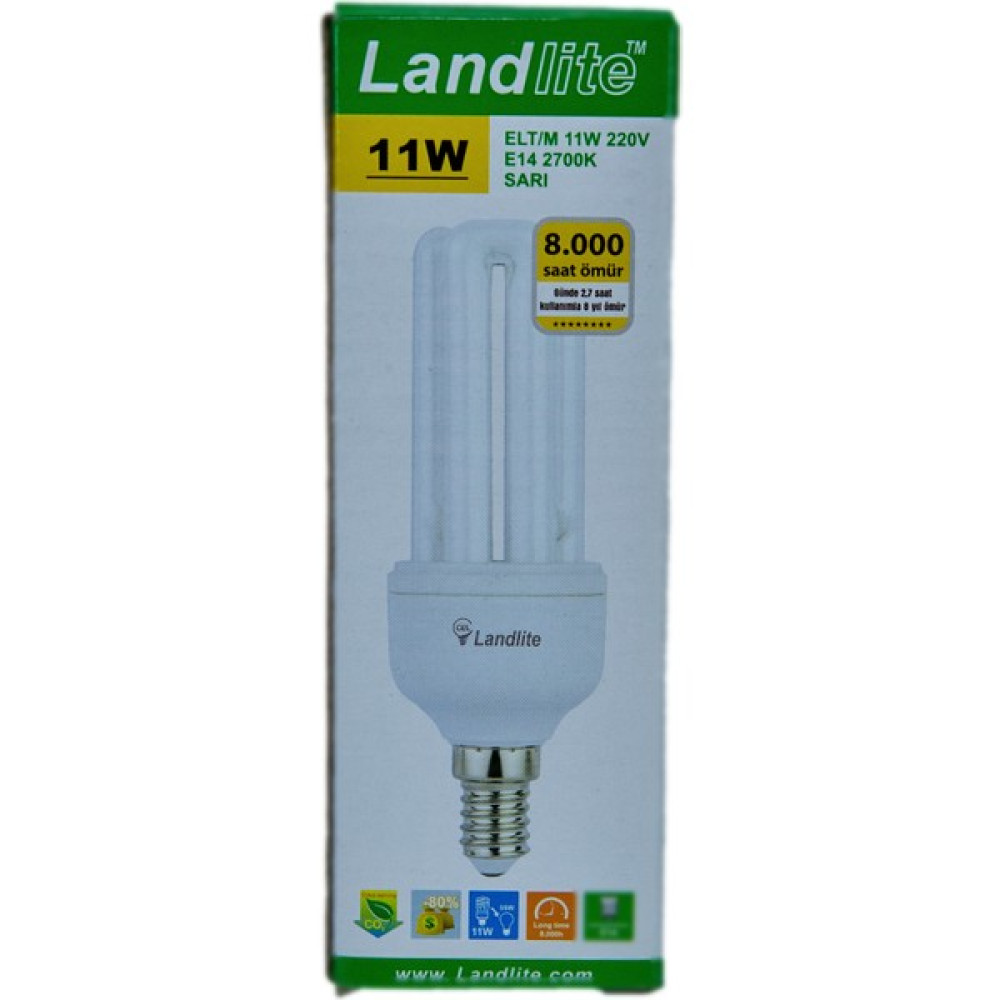 Landlite Land Lite 11W 220-240V 600LM 2700K E14 Tasarruflu Ampul - Beyaz - 10 - 20 W Tasarruflu Ampul Fiyatı