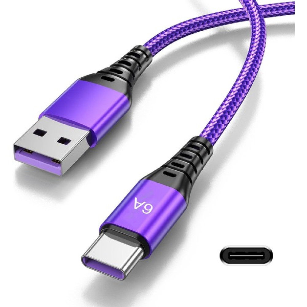 Landu USB C USB C 66W Hızlı Şarj Kablosu Type Şarj Kablosu Telefon Tabletleri Mor (Yurt Dışından) Oto Boyaları Fiyatı