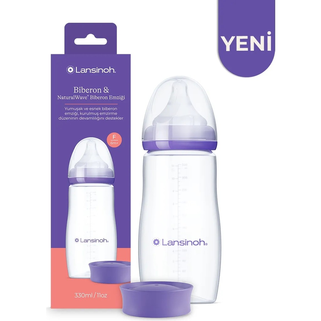 Lansinoh 330 ml Biberon ve Naturalwave® Biberon Emziği (6 Ay+) Biberon Fiyatı