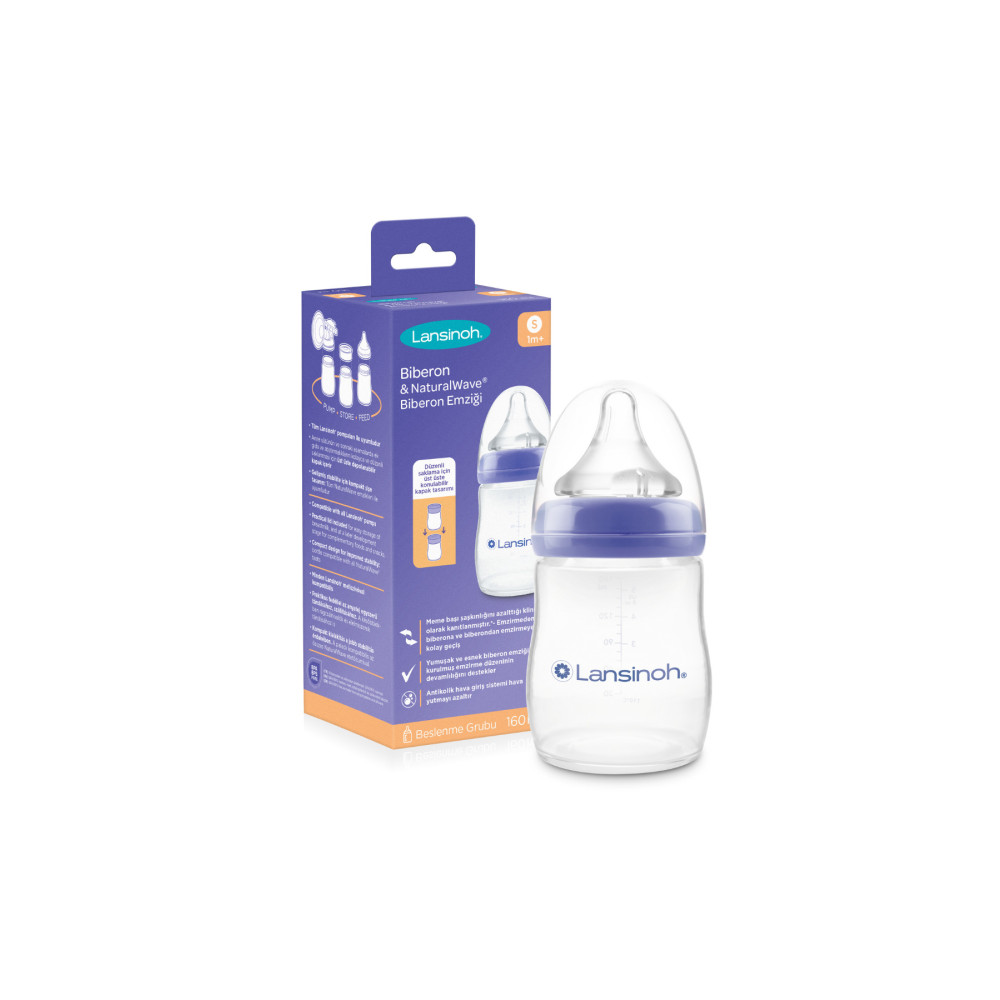 LANSINOH Natural Wave Biberon 160 ml Pp Yavaş Akış Biberon Fiyatı