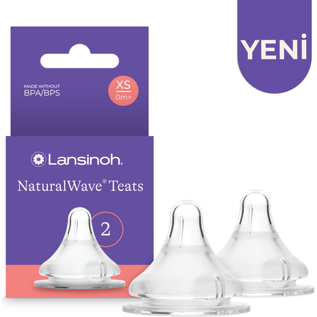 Lansinoh Naturalwave XS Biberon Emziği 0-1 Ay Silikon Malzeme ile Doğal Emme Hissi (2 Adet) Biberon Fiyatı