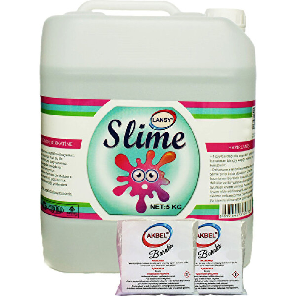 Lansy zıp zıp slime boyasız şeffaf 5 kg + 200 gr boraks Eğitici Oyuncak Fiyatı