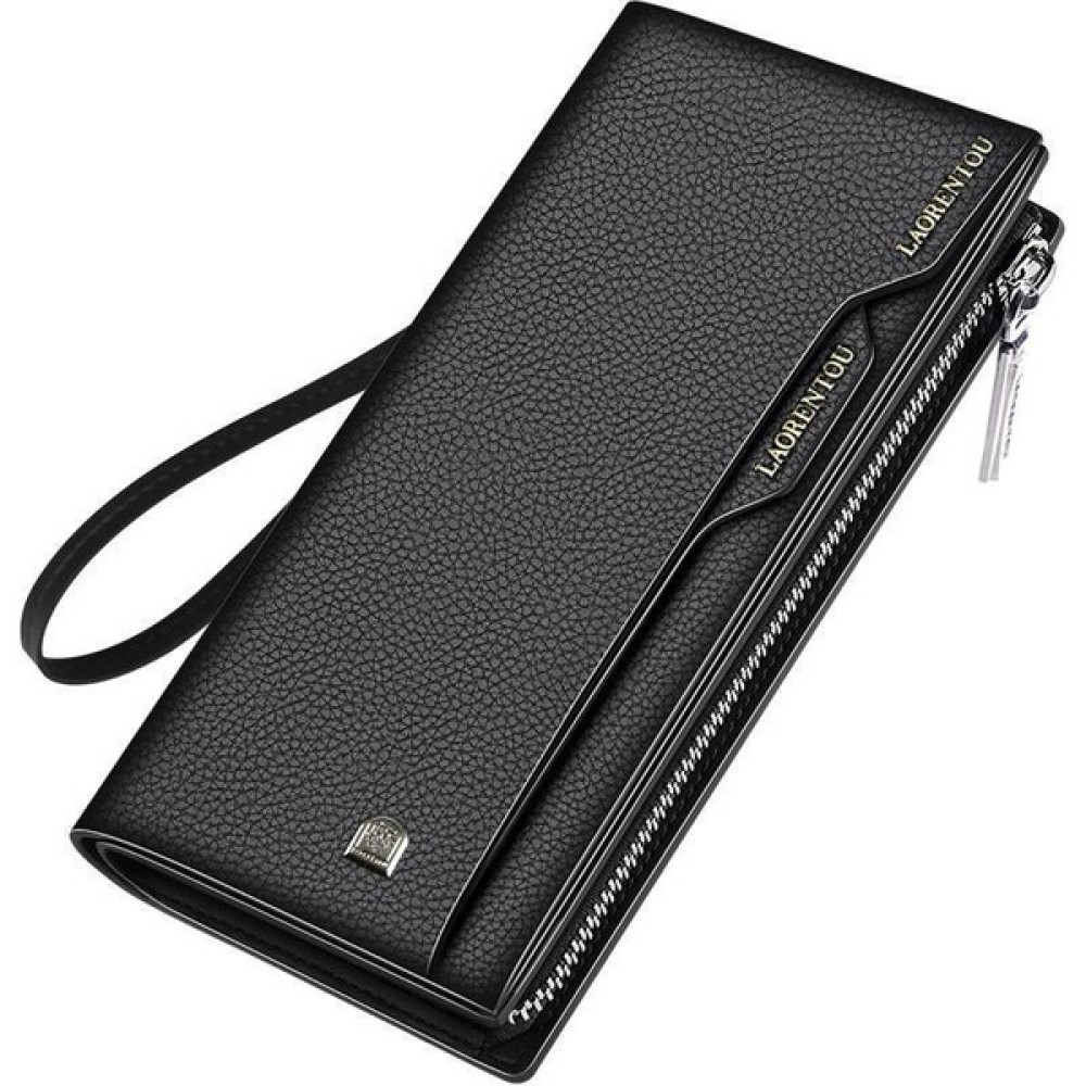 Laorentou Business Hakiki İtalyan Deri Uzun Erkek Clutch Cüzdan Kartlık Siyah Erkek Cüzdan Fiyatı