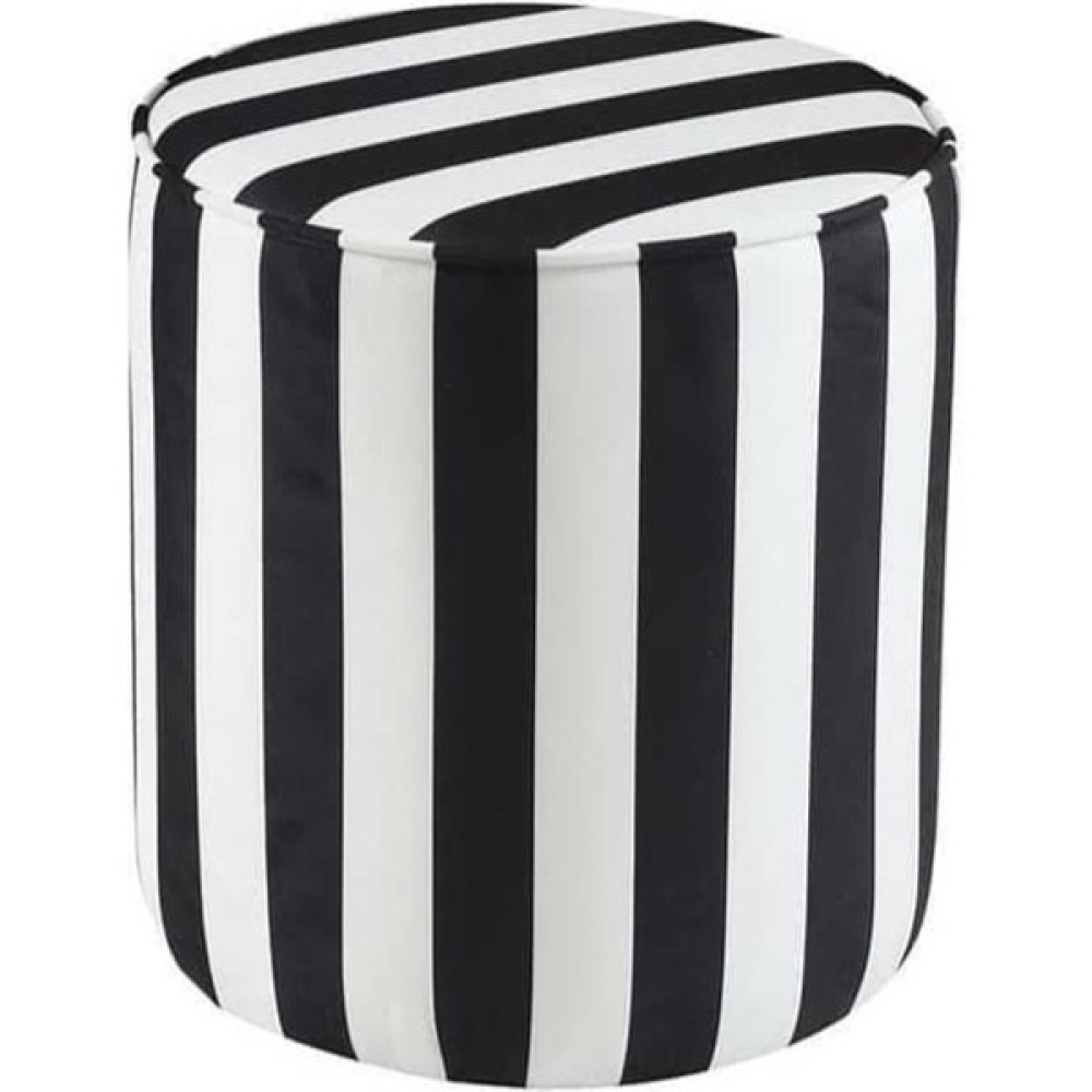 Laperla Koltuk Lüx Silinebilir Zebra Desenli Puf - Siyah - Beyaz Puf Fiyatı