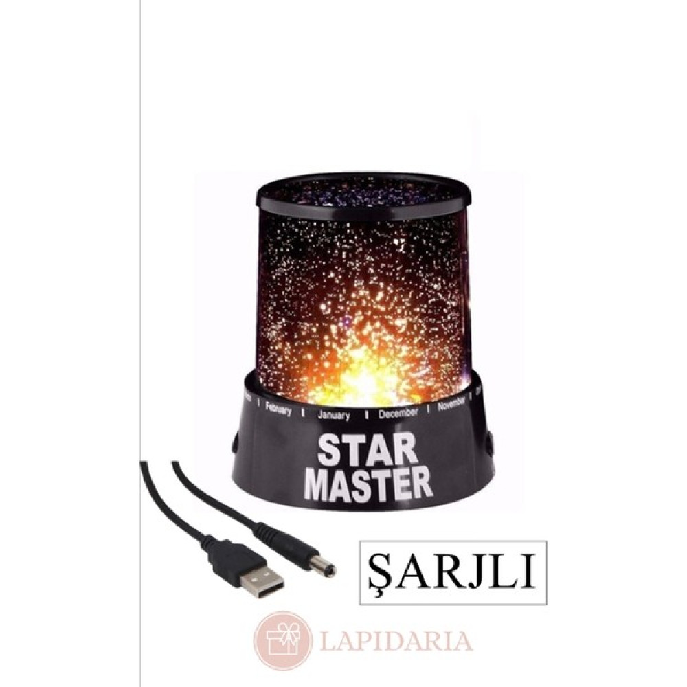 Lapidaria Star Master Gece Lambası Şarjlı Yıldızlı Projeksiyon Tavan - Siyah Gece Lambası Fiyatı