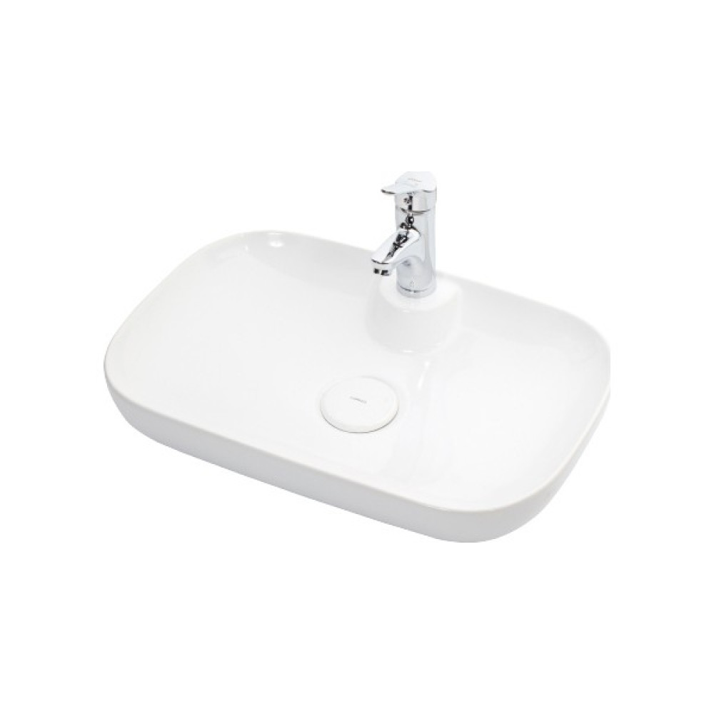 Lapino Premium Class 70 cm Tezgah Üstü Lavabo Batarya Delikli Beyaz Lavabo Fiyatı