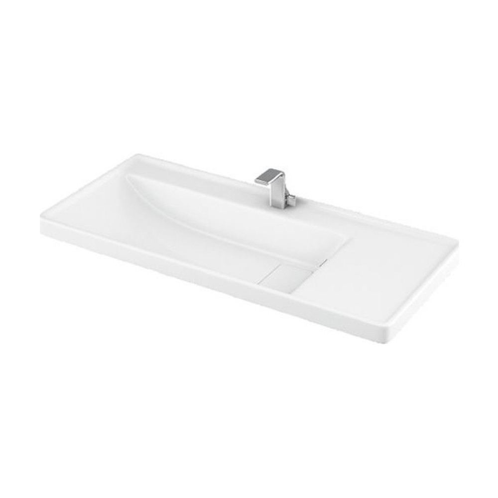 Lapino Quattro 100 cm Konsollu Etejerli Lavabo Beyaz Renk Lavabo Fiyatı