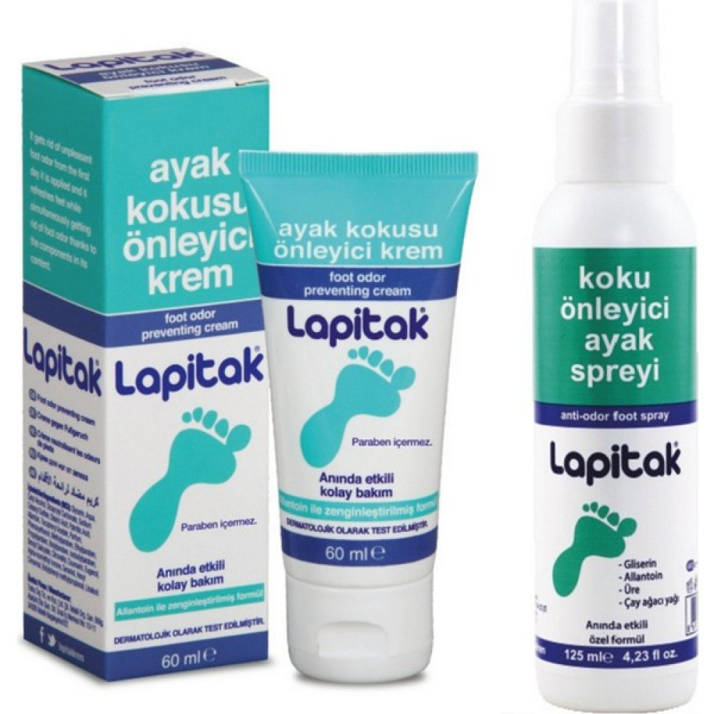 Lapitak 2'li Set Ayak Koku Önleyici 60 ml + Ayak Sprey 125 ml Ayak Bakımı Fiyatı