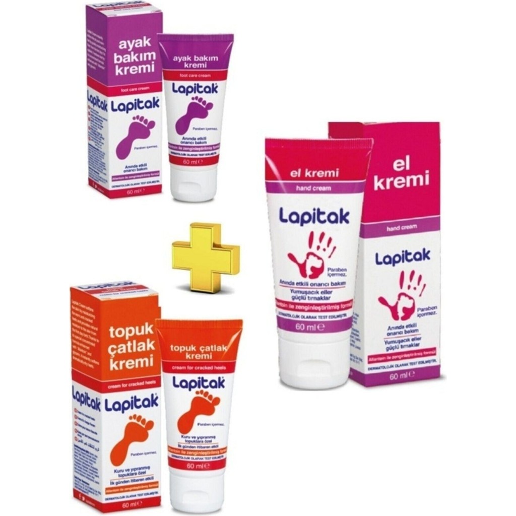 Lapitak Ayak Bakım Kremi 60 Ml Topuk Kremi 60 Ml El Kremi 60 Ml Lapitak Set Diğer Fiyatı