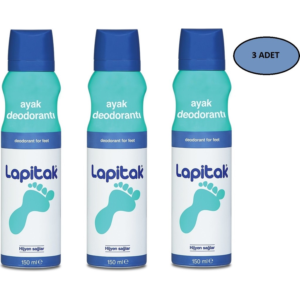 Lapitak Ayak Deodorantı 150 ml 3'lü Deodorantlar Fiyatı