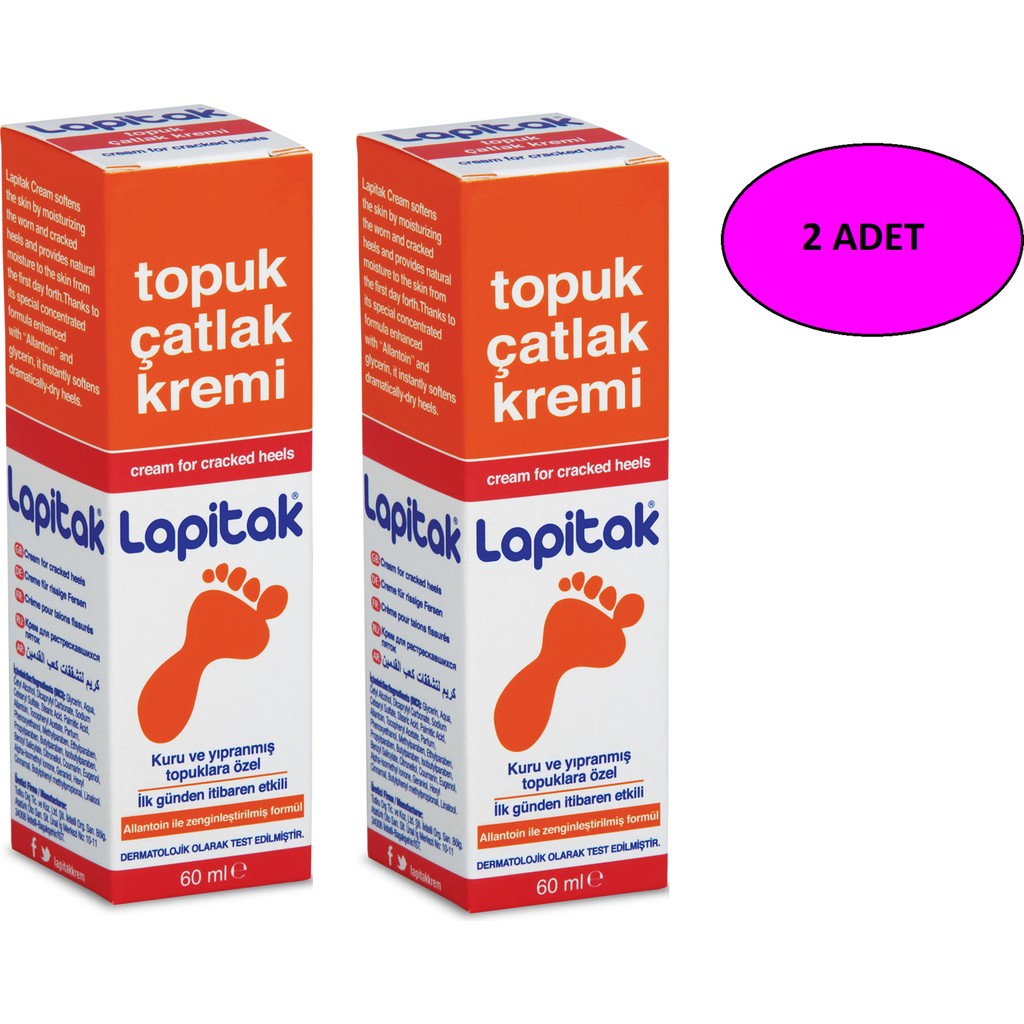 Lapitak Topuk Çatlak Kremi Yoğun Nemlendirici Etki 60 ml 2 Adet Ekonomik Paket Diğer Fiyatı
