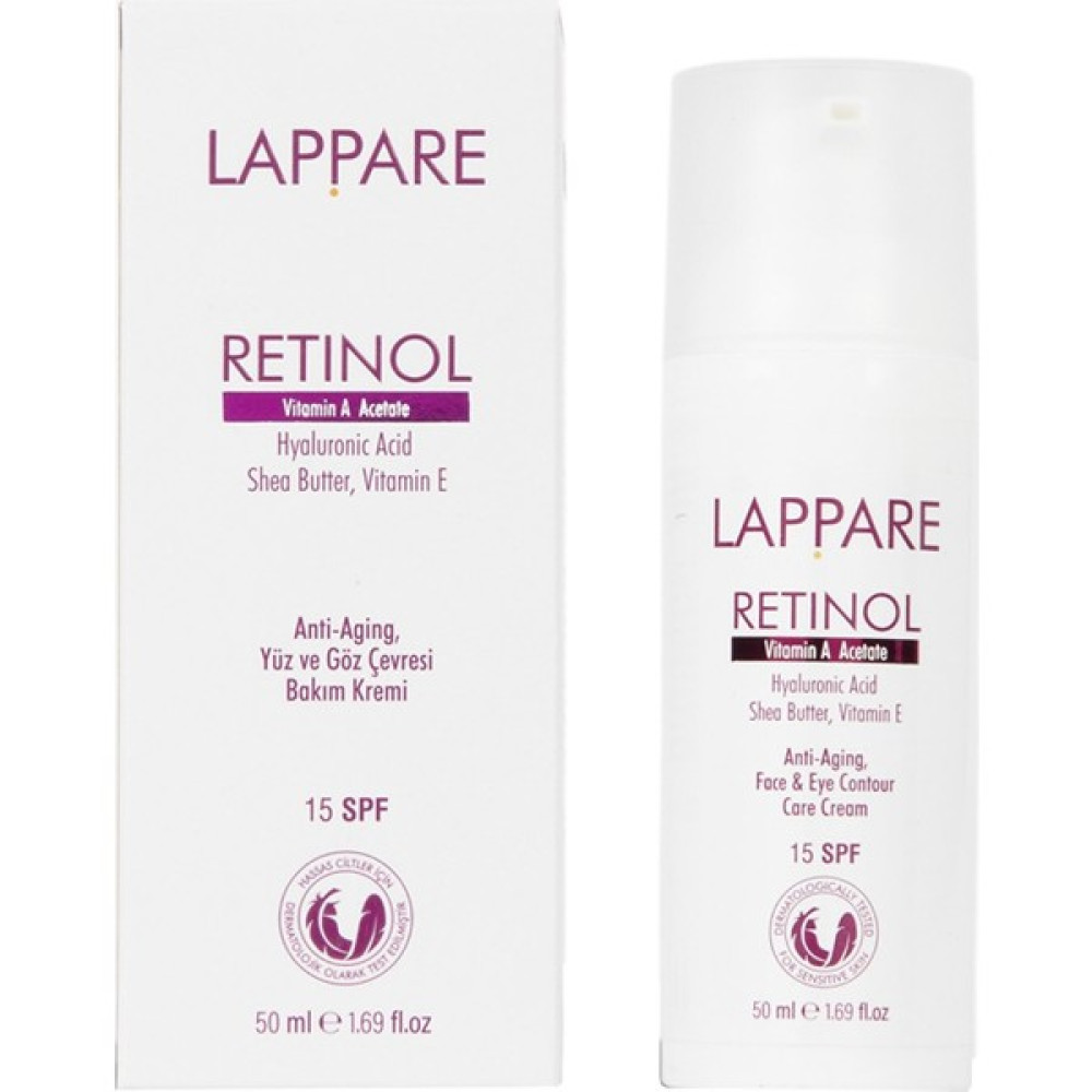 Lappare Retinol | Anti-Aging Yüz ve Göz Çevresi Bakım Kremi 50ML Anti-Aging / Yaşlanma Karşıtı Fiyatı