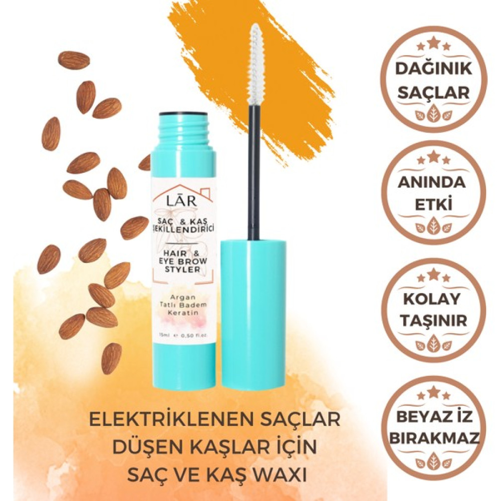 LAR Herbal Elektriklenen Saçlar ve Düşen Kaşlar İçin İz Bırakmayan - Unisex - Keratinli Arganlı Saç Kaş Wax 15 ml Oto Boyaları Fiyatı