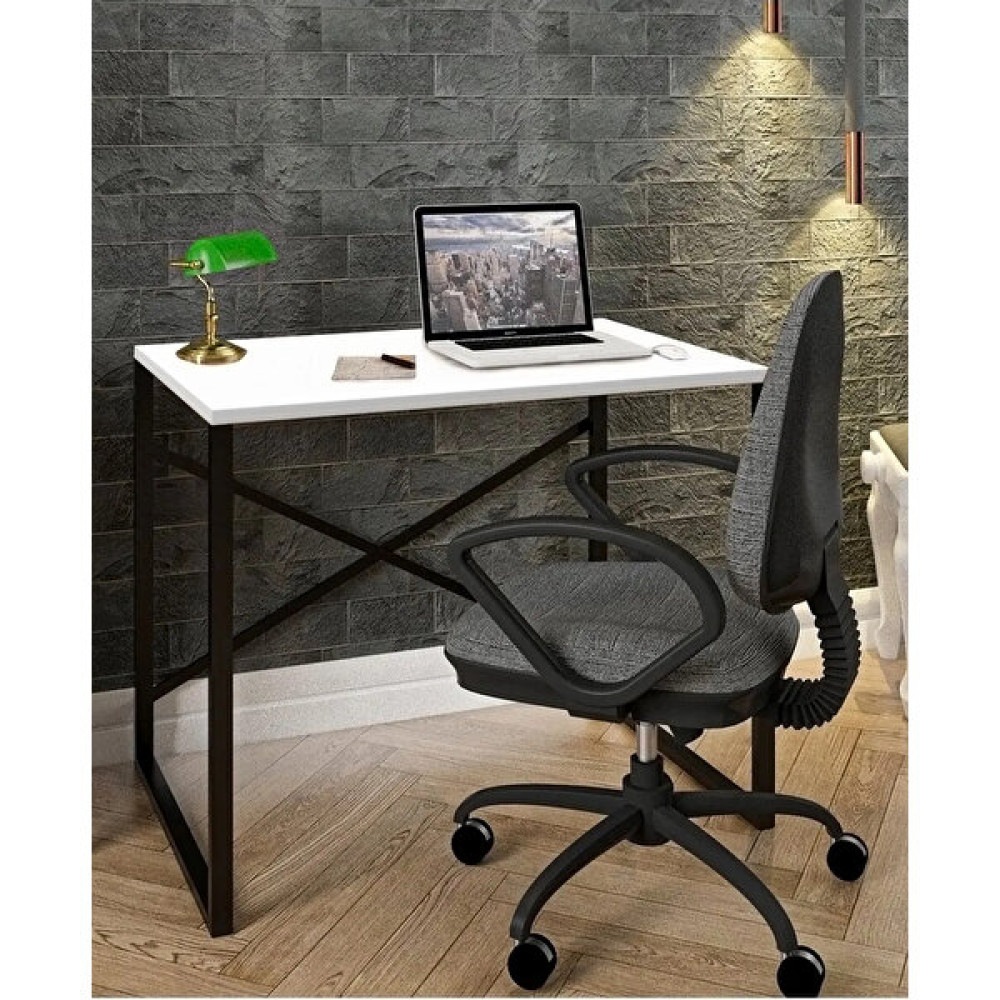 Larem Mobilya Mona Metal Çalışma Masası 90X45 Laptop Bilgisayar Masası Ofis Ders Yemek Masası - 90*45 - Beyaz Çalışma Masası Fiyatı