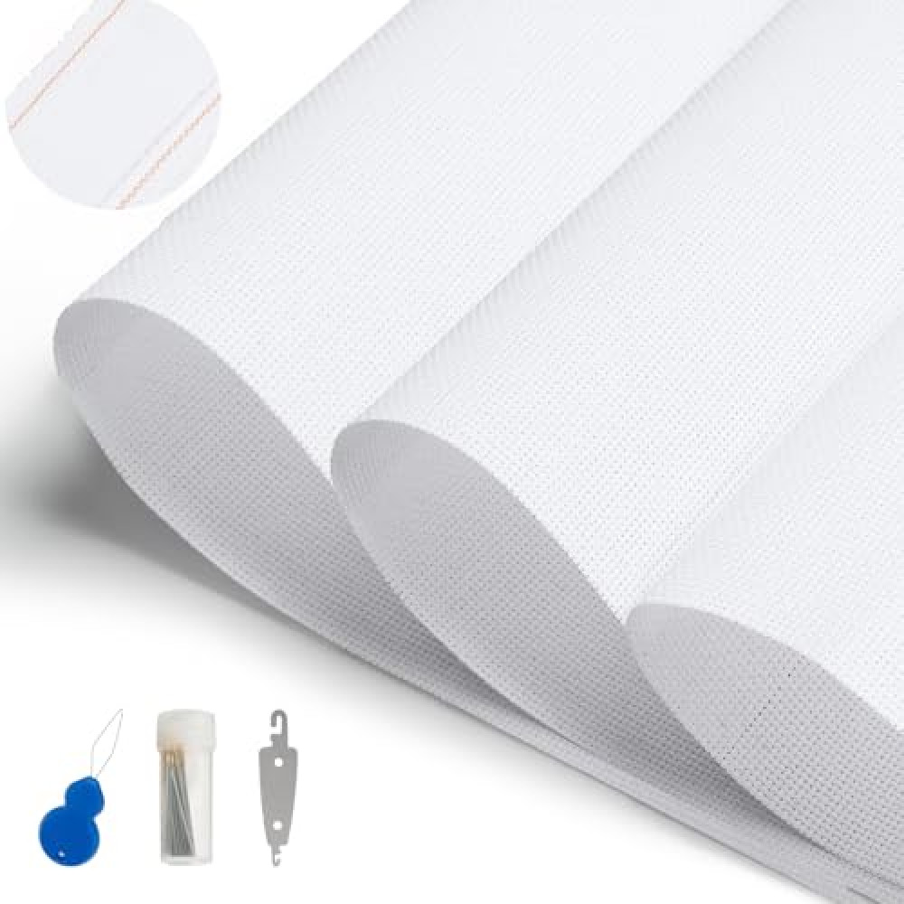 Large Size Cross Stitch Fabric 59 by 39 Inch, Classic Cross 14 Count Aida Cloth,Stitch Fabric for DIY Handicrafts, Handmade,Craft Embroidery (14 CT 59 x 39In)