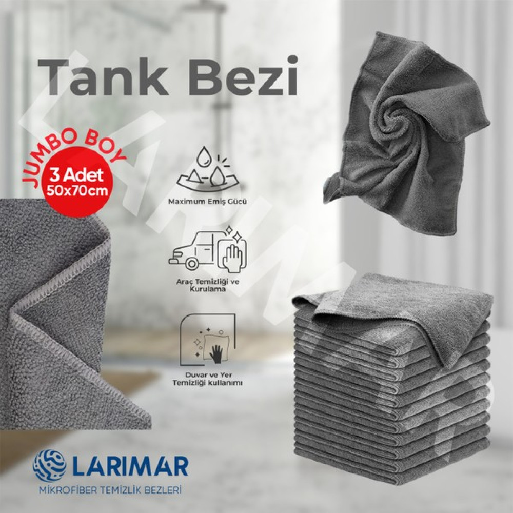 Larimar Süper Emici Araç Kurulama Duvar ve Yer Silme Genel Temizlik Bezi 50 x 70 cm 3'lü Temizlik Malzemeleri Fiyatı