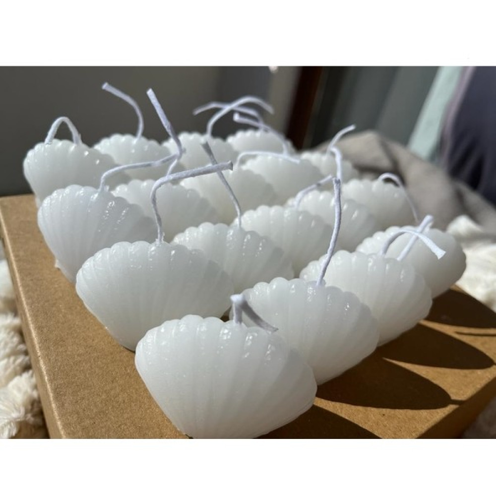 Larin Atelier Mini Istiridye Mum 50 Adet - Beyaz Dekoratif Mum Fiyatı