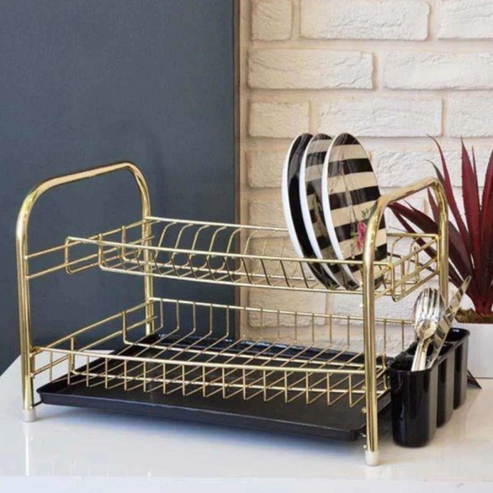 Larinhome Borulu Bulaşıklık Tabaklık Gold Pratik Mutfak Gereçleri Fiyatı