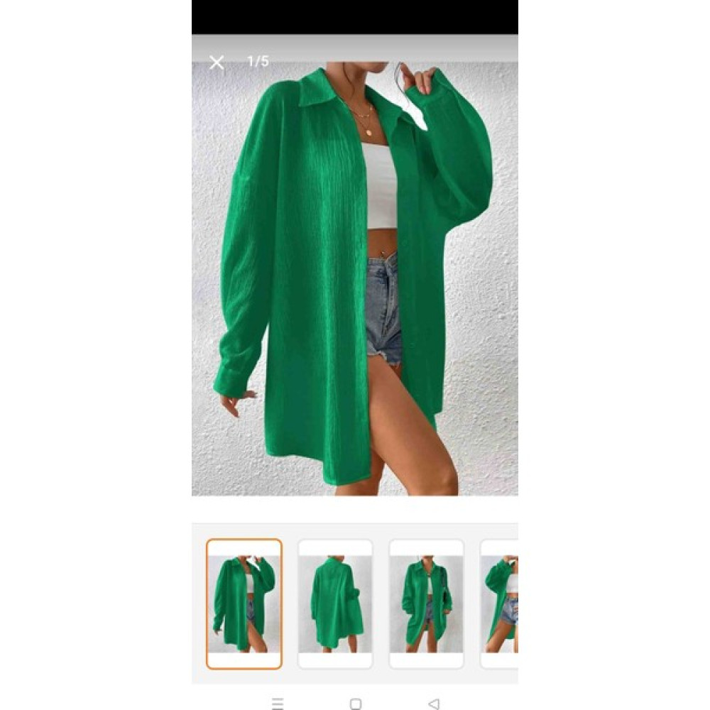 Larisa Collection Bürümcük Krinkil Kumaş Uzun Klasik Elegant Etek Kadın Gömlek Fiyatı