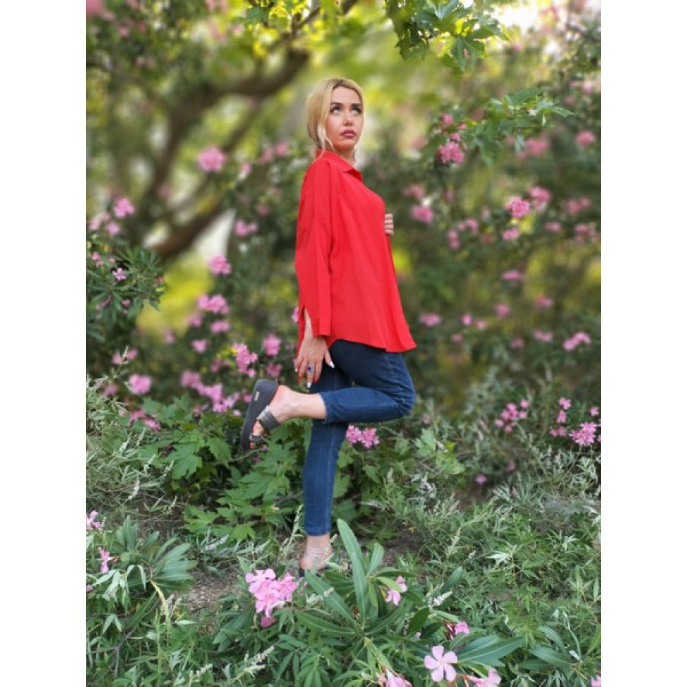 Larisa Collection Kadın Oversıse Poplın Gomlek Kadın Gömlek Fiyatı