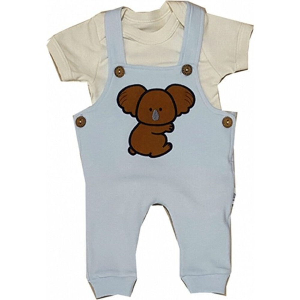 Lars Butik My Cute Baby Pembe Kuala Desenli Bahçıvan Takım Bebek Tulumu Fiyatı