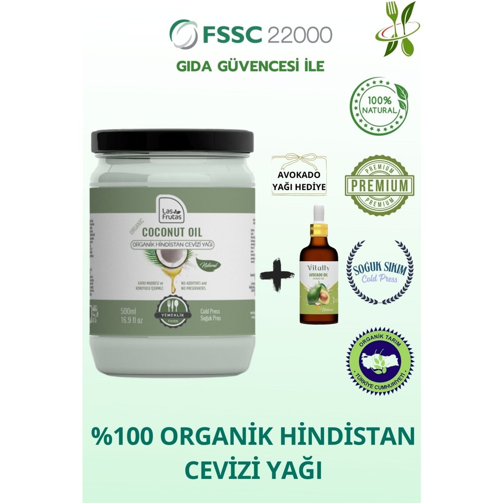 Las Frutas Yemeklik Hindistan Cevizi Yağı 500ML Doğal & Soğuk Sıkım - 500 ml Bitkisel Yağlar Fiyatı