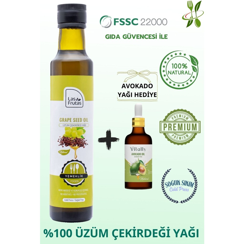 Las Frutas Yemeklik Üzüm Çekirdeği Yağı 250 ml – Soğuk Sıkım, Çok Amaçlı, Saf & Doğal Diğer Fiyatı