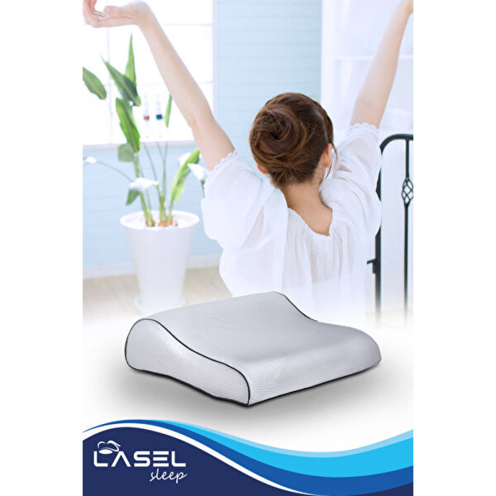 Lasel Sleep - Vısco Classic Xl- Visco Yastık Ortopedik Boyun Yastığı Boyun Fıtığı Yastığı - 60 x 40 cm - Beyaz Yastık Fiyatı