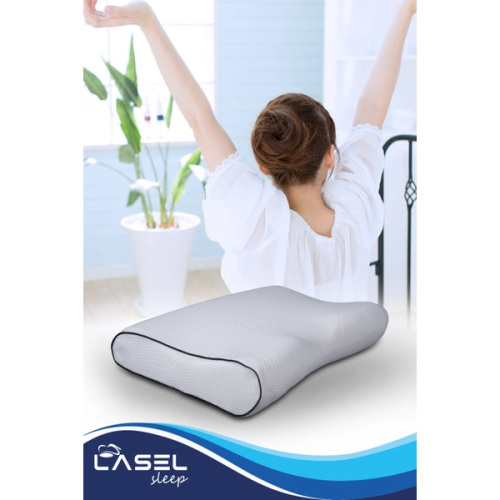 Lasel Sleep - Visco Techno- Visco Yastık Ortopedik Boyun Yastığı Horlama Yastığı - 55 x 35 cm - Beyaz Yastık Fiyatı