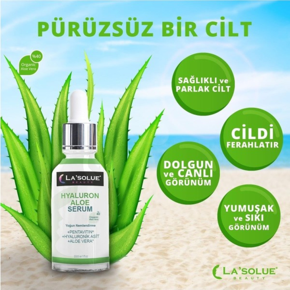 La'Solue Lasolue Pentavıtın + Hyaluronik Asit + Aloe Vera + Vitamin B5 Yogun Nemlendirici Serum 30 ml Anti-Aging / Yaşlanma Karşıtı Fiyatı