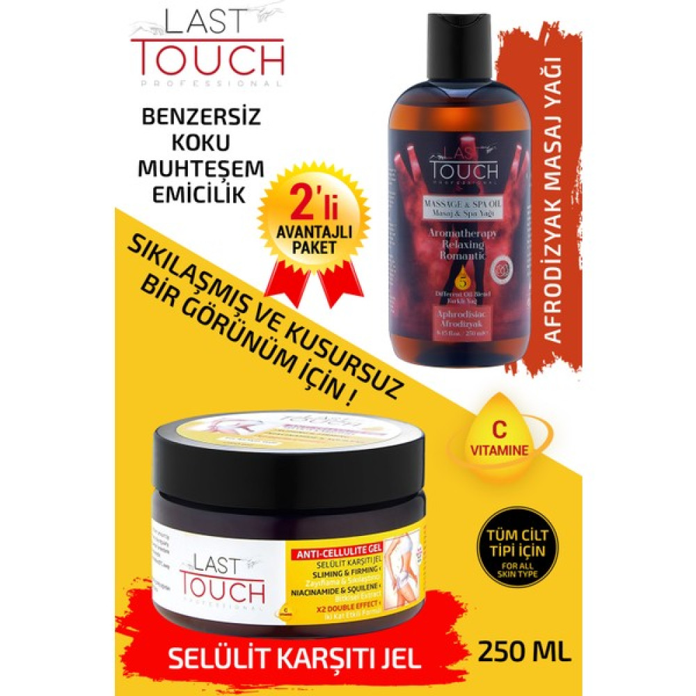 Last Touch 2'li Paket Anti Selülit Jel ve Aromaterapi Masaj Yağı Afrodizyak 250 ml Oto Boyaları Fiyatı