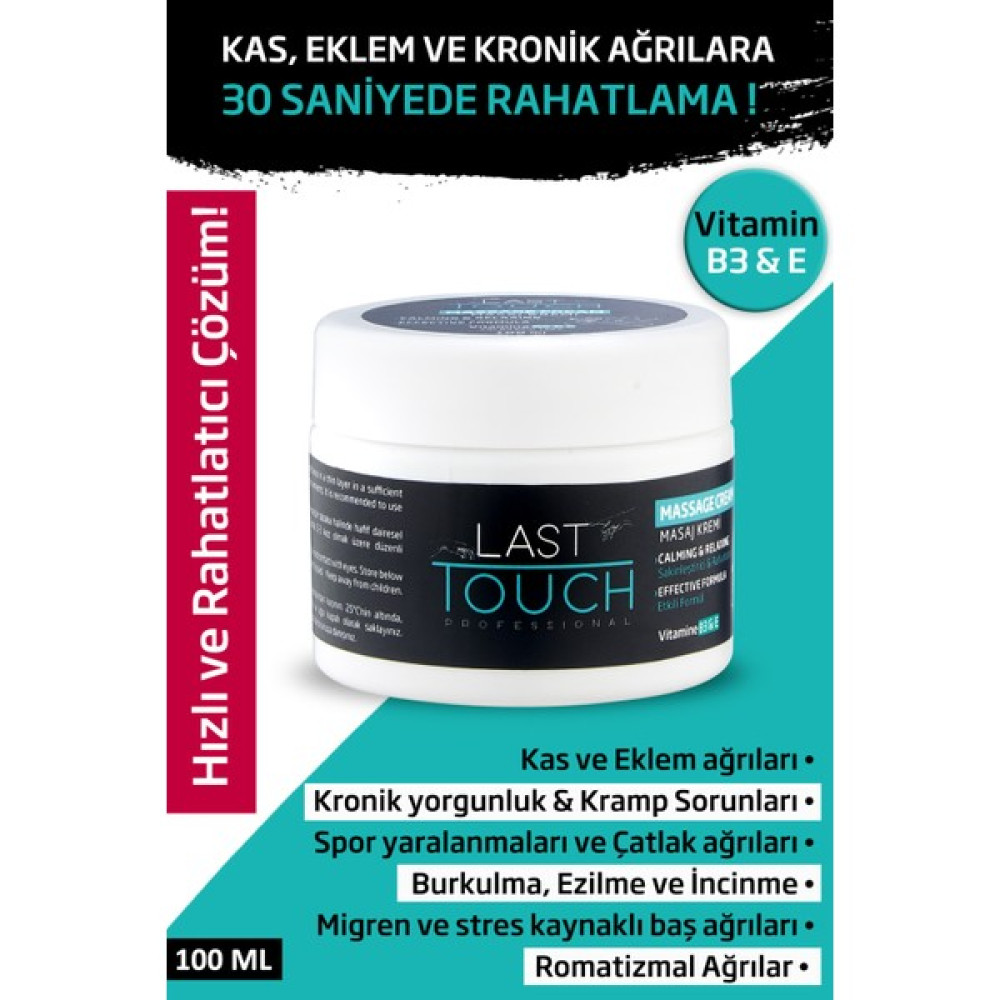 Last Touch Ağrı ve Masaj Kremi (Vitamin B3 & E) 100 ml Bitkisel Yağlar Fiyatı