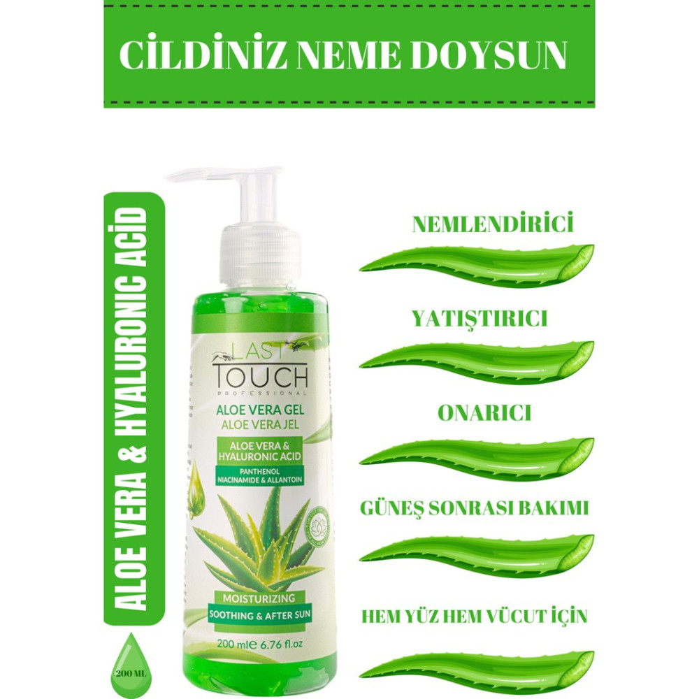 Last Touch Aloe Vera Jel Güneş Sonrası Bakım, Nemlendirici, Ferahlatıcı, Yatıştırıcı 200 ml Güneş Sonrası Kremler ve Losyonları Fiyatı