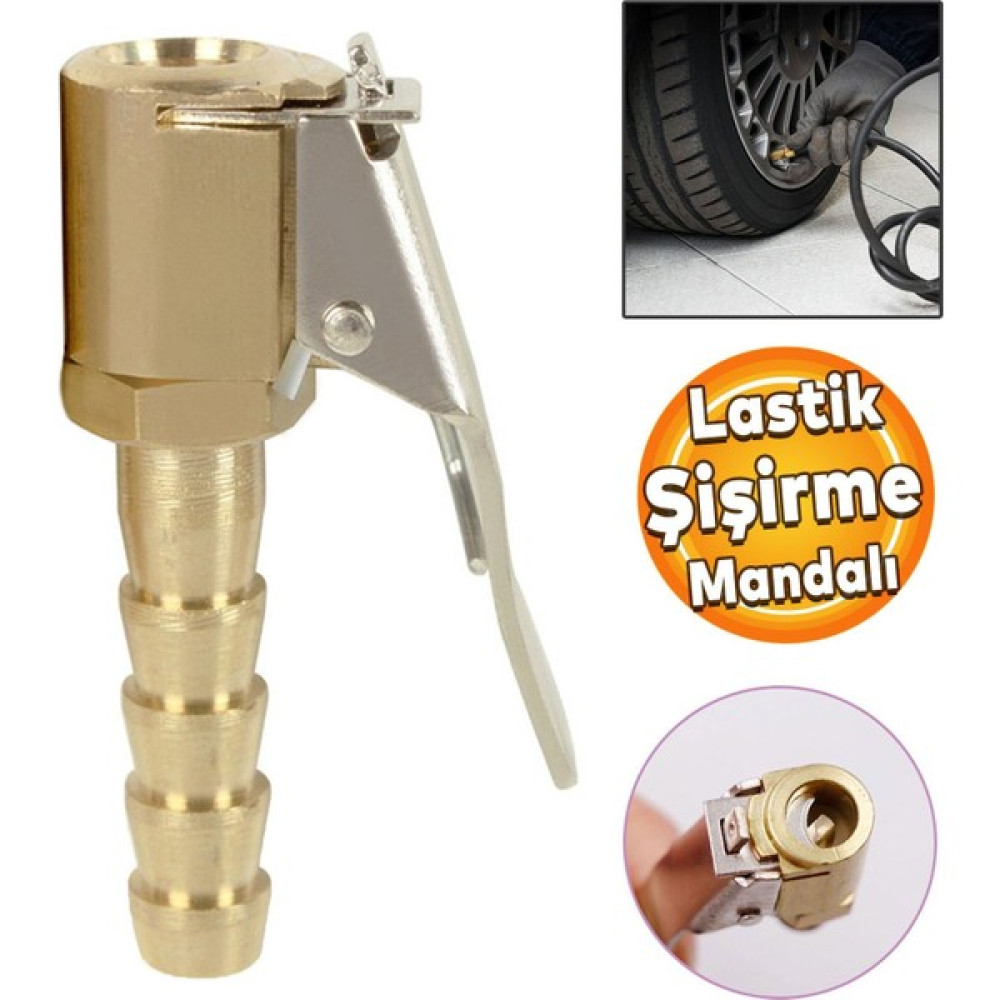 Lastik Şişirme Mandalı Lastik Teker Top Hava Şişirme Kompresör Uyumlu Lastikler Fiyatı