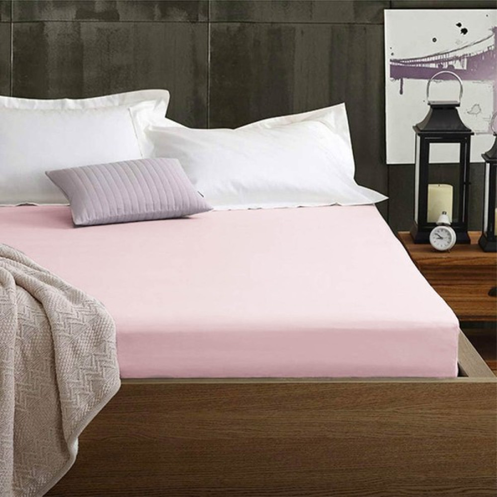 Lastikli Çift ve Tek Kişilik Yatak Çarşafı 160*200 Pudra - 160 x 200 cm Çarşaf Fiyatı
