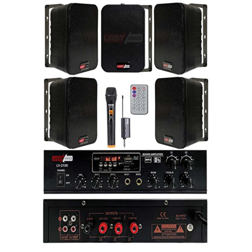 Lastvoice Black Large Plus Paket-4 Hoparlör Ve Amfi Anons Ses Sistemi Seti Stüdyo ve Sahne Ekipmanları Fiyatı