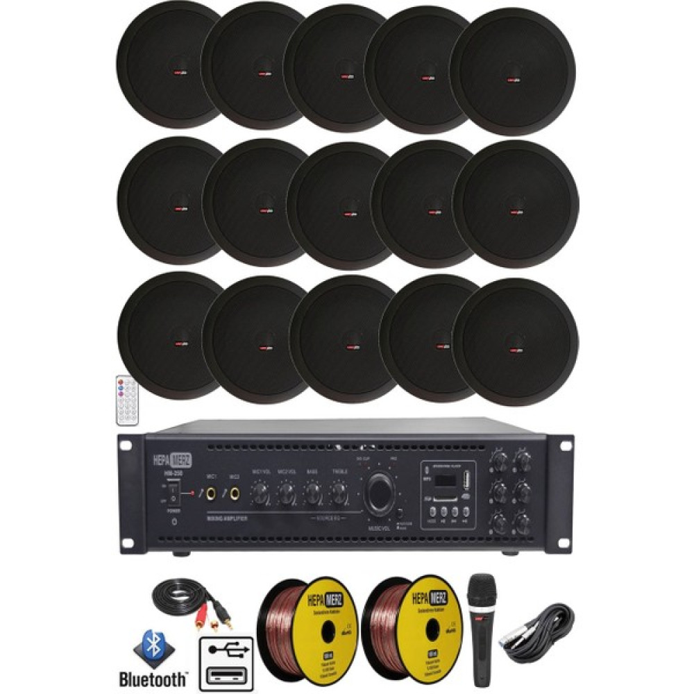 Lastvoice Black Maxx Paket-7 tavan Hoparlörü ve 6 Bölgeli Anfi Ses Sistemi Paketi (Full Set) Stüdyo ve Sahne Ekipmanları Fiyatı
