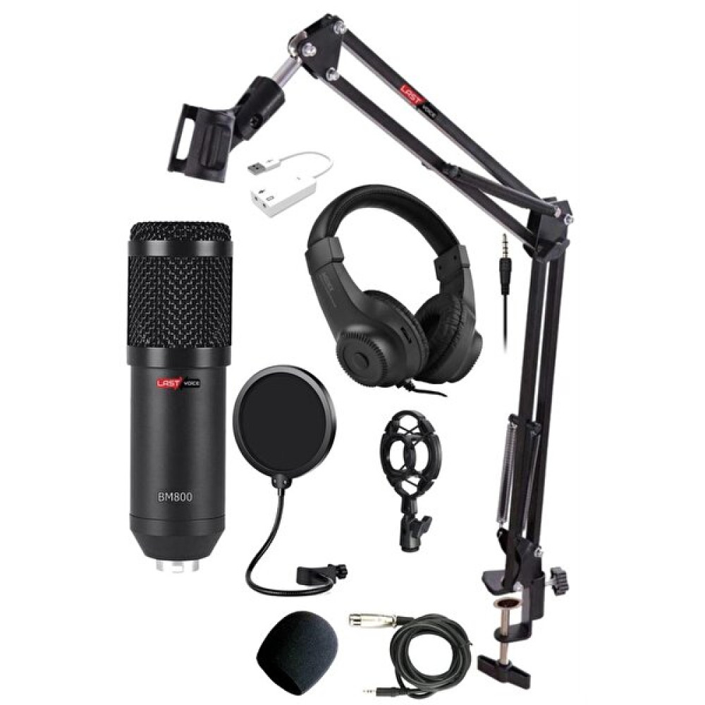 Lastvoice Bm800K Mikrofon Seti (Stand Filtre 7.1 Ses Kartı Kulaklık) Stüdyo ve Sahne Ekipmanları Fiyatı
